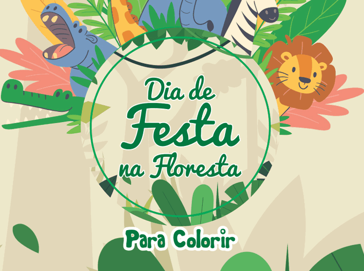 Dia de Festa na Floresta — para colorir